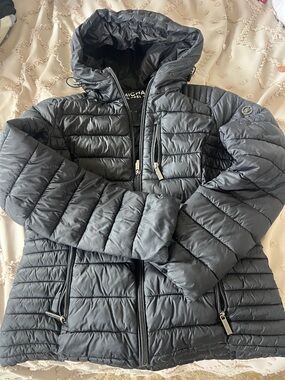 Michael Kors Black Quilted Hooded Puffer Jacket